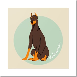 Doberman Pinscher Dobie Lover Gift Dog Breed Pet Lover Puppy T-Shirt Posters and Art